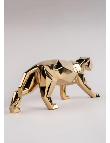 Lladró Statua Pantera. Oro