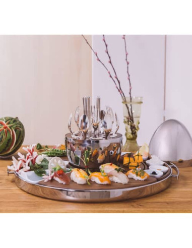 Christofle Uovo Set 24 pezzi Mood Asia argentato