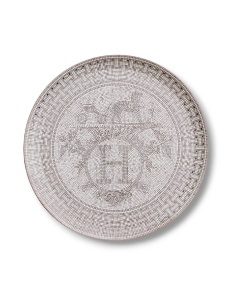 Hermès Mosaique au 24 platinum tart platter