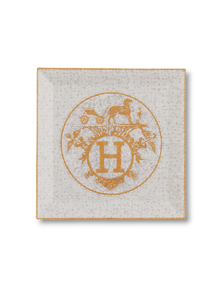 Hermès Mosaique au 24 gold square plate n°5