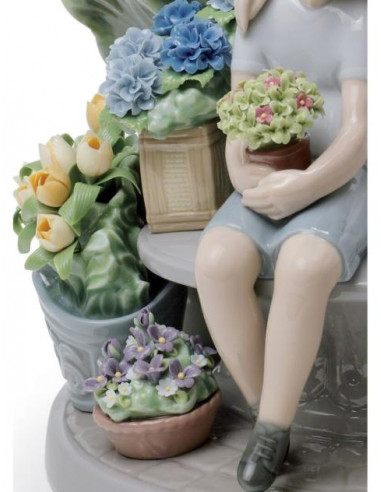 Lladró Statua Bimbi Segreti nel parco -...