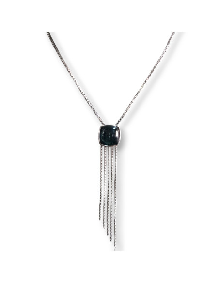 Baccarat Dark Green Square Pendant