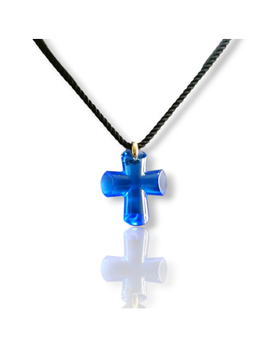 Baccarat Pendente Croce Blu