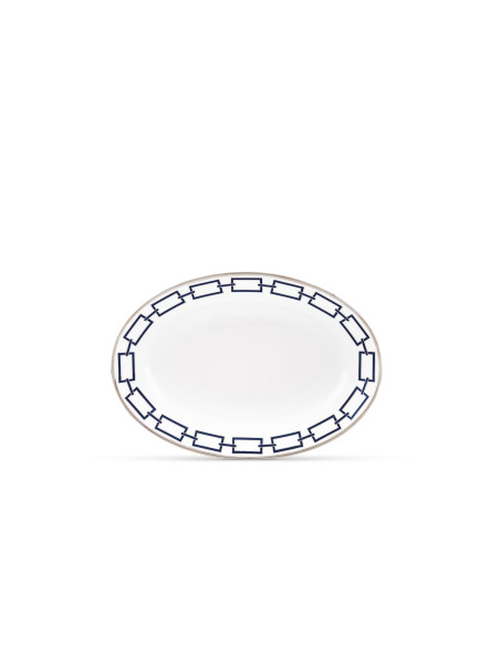 Ginori 1735 Catene sapphire blue oval platter