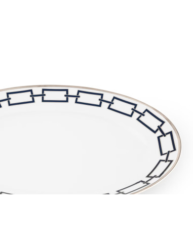 Ginori 1735 Catene sapphire blue oval platter