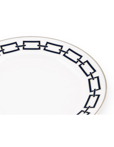 Ginori 1735 Catene sapphire blue round platter