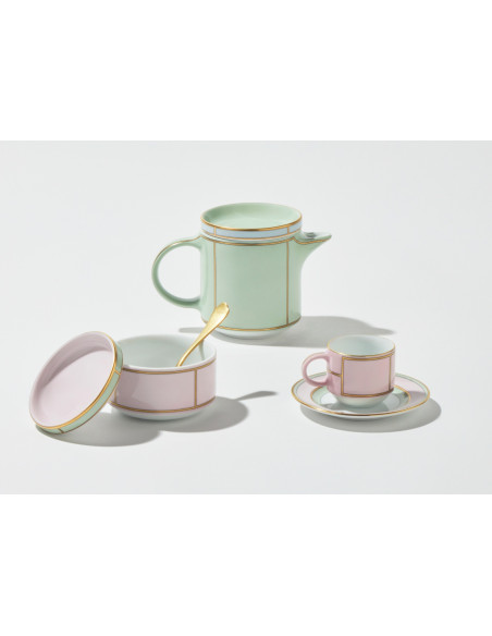 Ginori 1735 Diva pink sugar bowl with lid