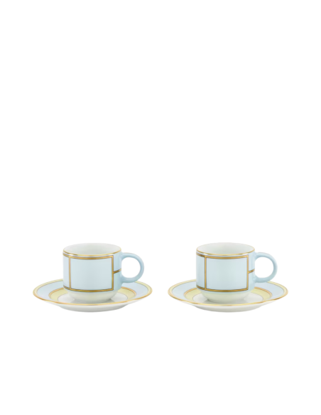 Ginori 1735 Diva light blue coffee set for 6