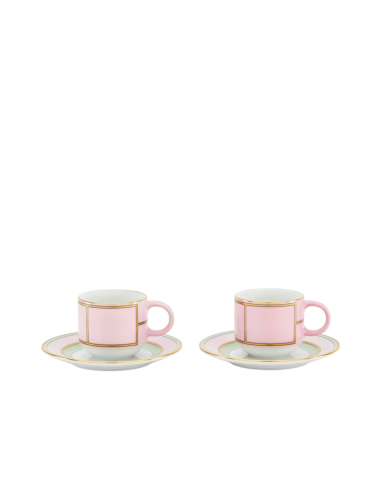 Ginori 1735 Diva pink coffee set for 6