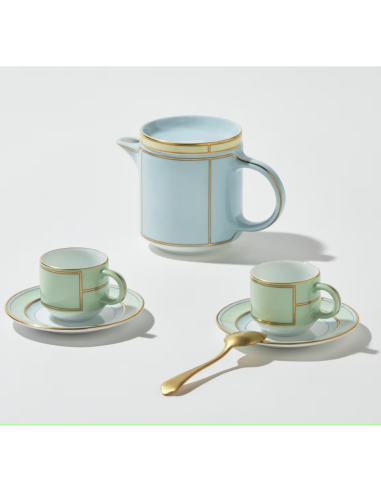 Ginori 1735 Diva green coffee set for 6