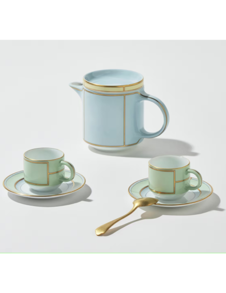 Ginori 1735 Diva green coffee set for 6
