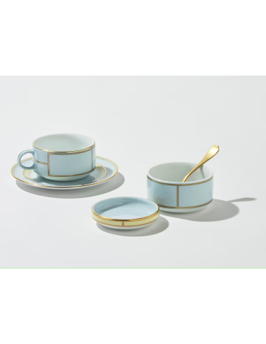 Ginori 1735 Diva light blue sugar bowl with lid