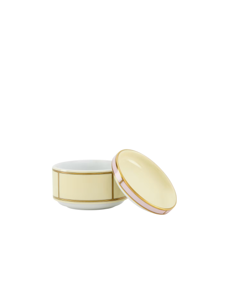 Ginori 1735 Diva yelow sugar bowl with lid
