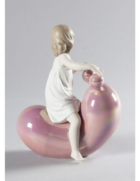 Lladró My balloon swing statue. Rose