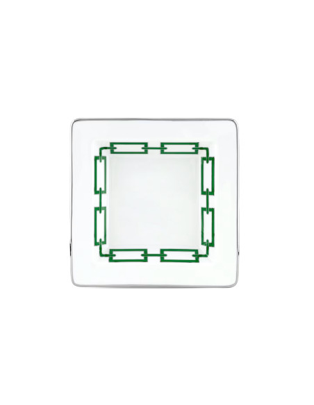 Ginori 1735 Catene square change tray emerald green