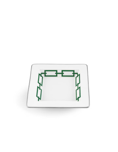 Ginori 1735 Catene square change tray emerald...