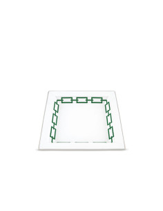 Ginori 1735 Catene change tray emerald green 24.5 2
