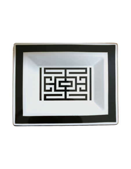 Ginori 1735 Labirinto rectangular change tray black