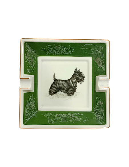 Hermès Posacenere Scottish Terrier Verde